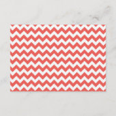 D'accompagnement Carte 3x5 Direction Coral Navy Blue Nom Chevron (Dos)