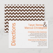 D'accompagnement Carte 3x5 Directions Brown Orange Chevron (Devant / Derrière)
