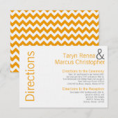 D'accompagnement Carte 3x5 Directions Gris Jaune Nom Chevron (Devant / Derrière)