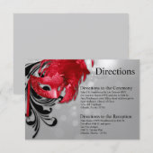 D'accompagnement Carte 3x5 Rouge sur Masquerade d'argent (Devant / Derrière)