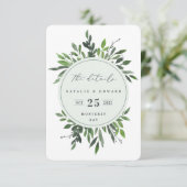 D'accompagnement carte à détails géométriques aquarelle feuillue (Debout devant)