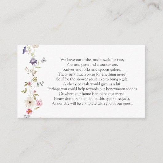 D'accompagnement Carte à joindre à une demande d'argent pour une fê (Devant)