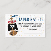 Carte à rabat baby shower Pirate Cute