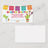 D'accompagnement Carte à rabat Fiesta Baby shower - Blanc (Devant / Derrière)
