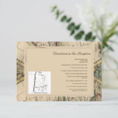 D'accompagnement Carte Antique Vieux Monde - Mariage Itinéraire (Debout devant)