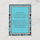 D'accompagnement Carte Aqua, Brown, Boîtier en damas rayé blanc (Dos)