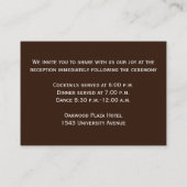 D'accompagnement Carte Aqua Brown White Floral (Dos)