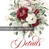 D'accompagnement Carte aux détails dorés avec fleurs de eucalyptus