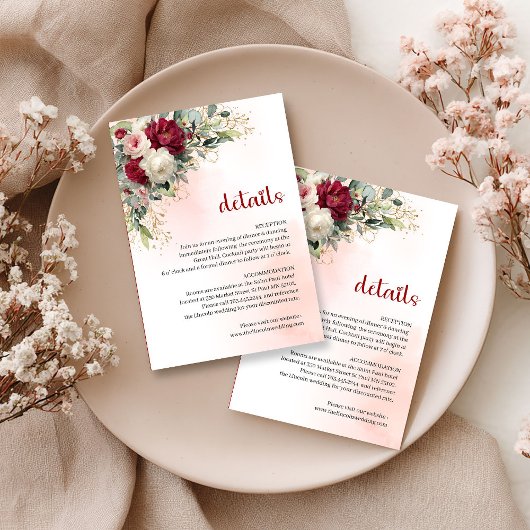 D'accompagnement Carte avec détails de verdure dorée et florale de