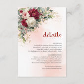 D'accompagnement Carte avec détails de verdure dorée et florale de (Devant)