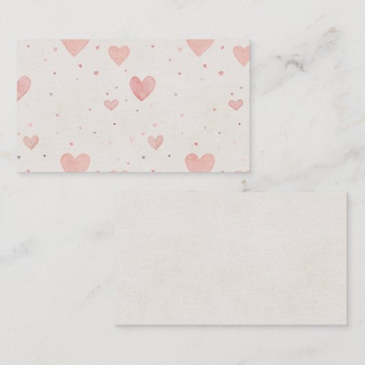 D'accompagnement Carte avec Enclos de Petits Cœurs (Devant / Derrière)