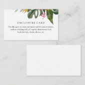 D'accompagnement Carte avec Enclosure Florale Tropicale (Devant / Derrière)