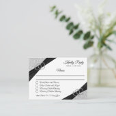 D'accompagnement Carte avec enveloppe pailletée argentée (Debout devant)