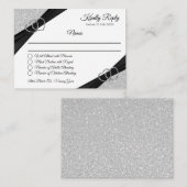 D'accompagnement Carte avec enveloppe pailletée argentée (Devant / Derrière)