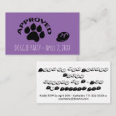 D'accompagnement Carte B Monogramme de l'année de chien approuvée (Devant / Derrière)