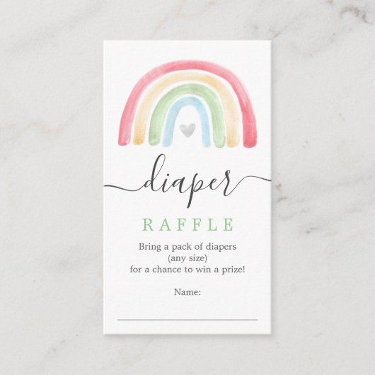 D'accompagnement Carte Baby shower Boho Rainbow Diaper (Devant)