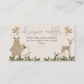 D'accompagnement Carte Baby shower Boho Woodland Diaper (Devant)