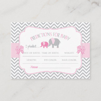 D'accompagnement Carte Baby shower de prédictions des éléphants ros