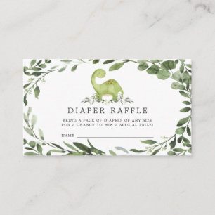 D'accompagnement Carte Baby shower Dinosaur Diaper Raffle