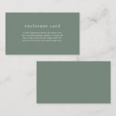 D'accompagnement Carte Baby shower HANNAH Sage Green Boho (Devant / Derrière)