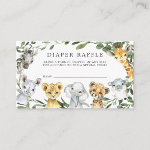 D'accompagnement Carte Baby shower Safari Animaux Repas