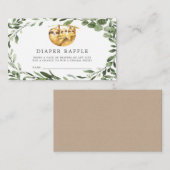 D'accompagnement Carte Baby shower Twins Sloth Diaper (Devant / Derrière)