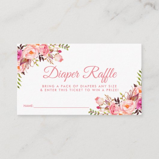 D'accompagnement Carte Billet de Baby shower rose-blanc (Devant)