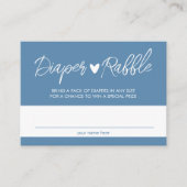 D'accompagnement Carte Boho Blue Diaper Raffle Encapage (Devant)