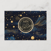 D'accompagnement Carte Boho Celestial Mariage Détails (Dos)