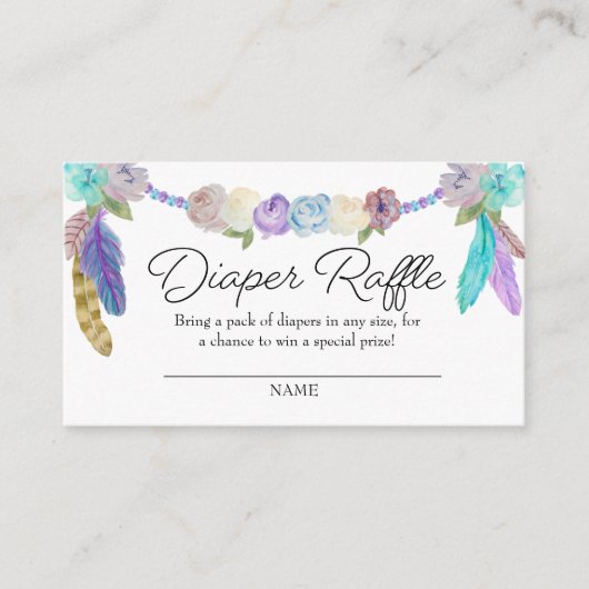 D'accompagnement Carte Boho Dreamcatcher Diaper (Devant)