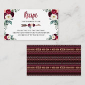 D'accompagnement Carte Boho Fête des mariées Recette Enclôture (Devant / Derrière)