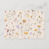D'accompagnement Carte Boho Fleur sauvage Mariage Détails (Dos)