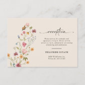 D'accompagnement Carte Boho Fleur sauvage Mariage Réception (Devant)