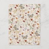 D'accompagnement Carte Boho Floral Mariage (Dos)