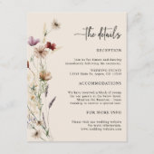 D'accompagnement Carte Boho Floral Mariage (Devant)