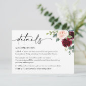 D'accompagnement Carte Boho Floral Mariage (Debout devant)