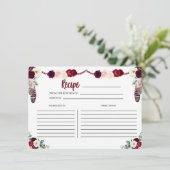 D'accompagnement Carte Boho Floral Recette (Debout devant)
