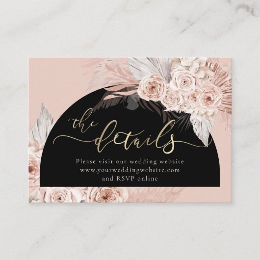 D'accompagnement Carte Boho Flowers Mariage (Devant)
