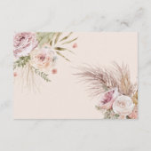 D'accompagnement Carte Boho Pampas Dusty Rose RSVP (Dos)