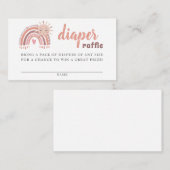 D'accompagnement Carte Boho Rainbow & Sun Diaper Raffle Encapage (Devant / Derrière)