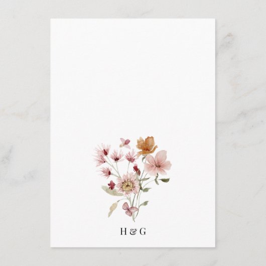 D'accompagnement Carte Boho Rustic (Dos)