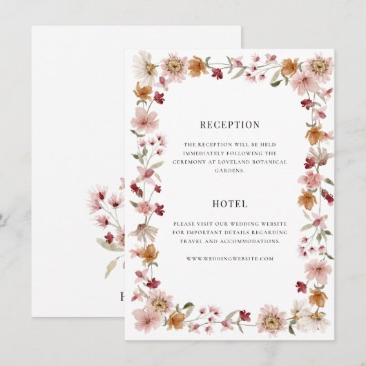 D'accompagnement Carte Boho Rustic (Devant / Derrière)