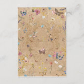 D'accompagnement Carte Boho vintage Butterfly Garden (Dos)