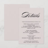 D'accompagnement Carte Boîtier Blanc Floral Mauve (Devant / Derrière)