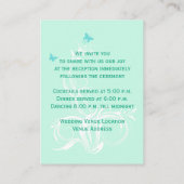 D'accompagnement Carte Boîtier bleu vert Aqua Floral (Dos)