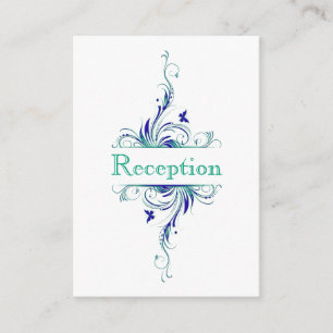 D'accompagnement Carte Boîtier bleu vert Aqua Floral