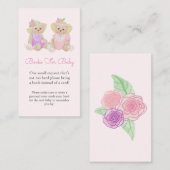 D'accompagnement Carte Boîtier de demande de Baby shower Tea Party (Devant / Derrière)