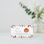 D'accompagnement Carte Boîtier de demande de réservation Citrouille (Debout devant)