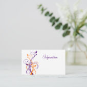 D'accompagnement Carte Boîtier de Mariage Floral Blanc Violet Orang (Debout devant)
