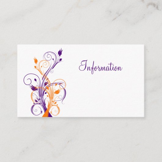 D'accompagnement Carte Boîtier de Mariage Floral Blanc Violet Orang (Devant)